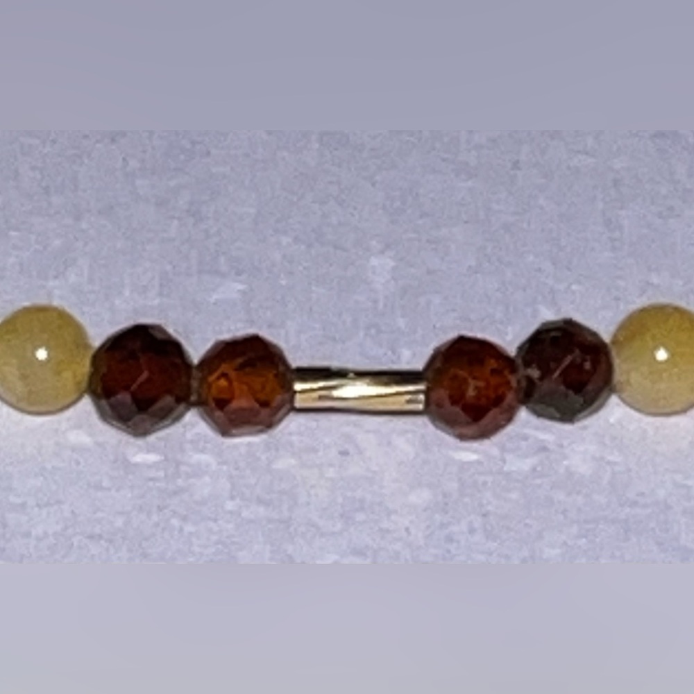 9 inch butter & honey amber anklet - Picture 7 of 8